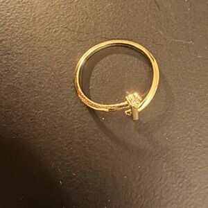 New  Gold plated Ring over‎ sterling silver with grade AAA cubic zirconia ,Siizu